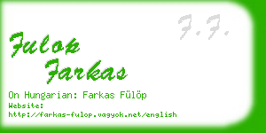 fulop farkas business card